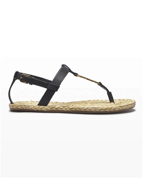 cassandra flat sandals ysl|Saint Laurent Cassandra Leather YSL Slingback .